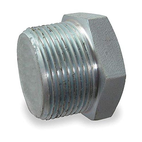 1" MNPT Galvanized Hex Head Plug