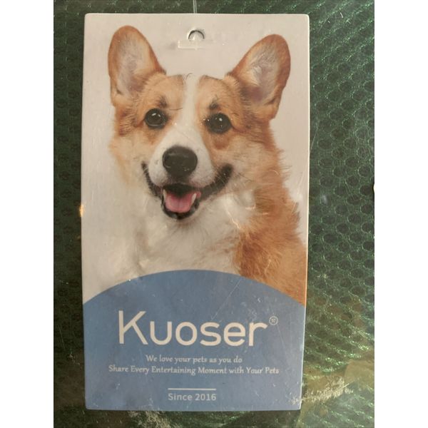 Kuoser Soft Dog Cone Collar Large Green after surgery, Adjustable buckle straps