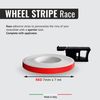 Racing Wheel Stripes with Applicator Tool, Red Race, 7 mm x 7 mt