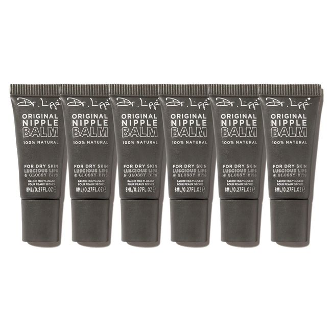 Dr.Lipp, Original Nipple Balm for dry skin, luscious lips & glossy bits. 10-in-ONE. 100% natural-origin. 6-Pack of 8ml.