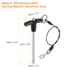 sourcing map 2Pcs T Handle Lock Pins, 5mm x 70mm Usage Length Stainless Steel Push-Button Quick Release Pin