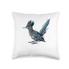 Polygon Art Roadrunner Chaparral Bird Throw Pillow