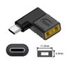 NFHK Rectangular Jack In to USB-C Type-C 90 Degree Angle Power Plug Charger Adapter for Laptop Smartphone