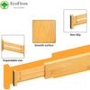 EcoFives Bamboo Separators, Expandable Drawer Divider, Adjustable Spring Loaded