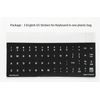 English US Self-Adheisive 3 Pack Keyboard Stickers Black Background