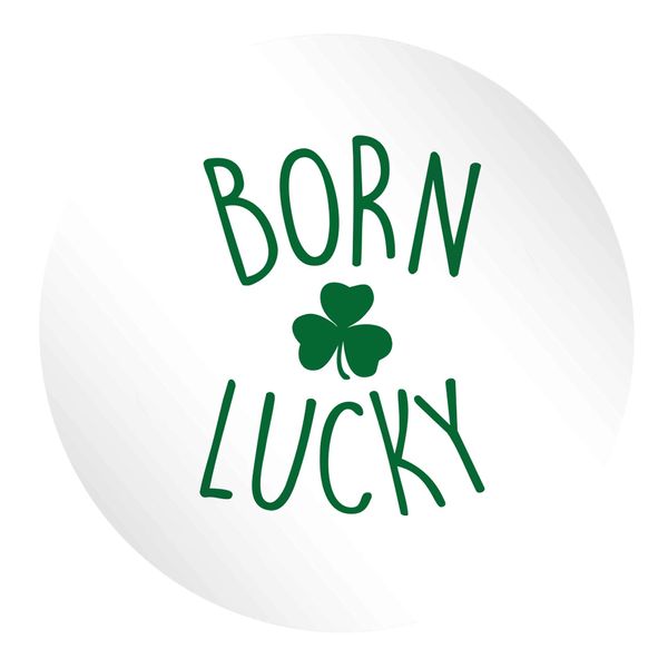 Flox Creative 45 30mm Matt Circle Stickers Born Lucky