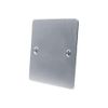 Electrical Blanking Plate Single 1 Gang - Satin Matt Chrome - Flat
