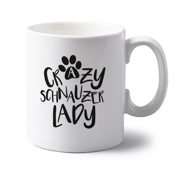 Flox Creative Crazy schnauzer lady 10 oz ceramic mug