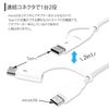 White Nuts Galaxy Note 9 SCV40 Fast Charging 2A TYPE-C Micro USB 2 in 1 Square Smartphone Charger