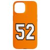 iPhone 15 Number 52 in Black, White and Gray Case