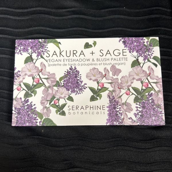 NIB Seraphine Botanicals Sakura + Sage Vegan Eyeshadow & Blush Palette Full Face