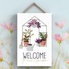 Global Designs Welcome Garden Theme Gift Idea Hanging Plaque