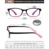 EYEURL 2 Pack Reading Glasses Blue Light Blocking Readers for Women-TR90 Lightweight Computer Reading Glasses Stylish Rectangular Frames Eyeglasses+0.5