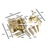 3 x Double Roller Catch Cupboard Fasteners EB Brass Plated + Screws