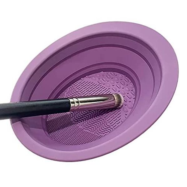 Makeup Brush Cleaner Makeup Brush Set Makeup Brush Cleaning Mat Foldable Makeup Brush Cleaner Pad Silicone Mat Cleaning Tool Scrubber