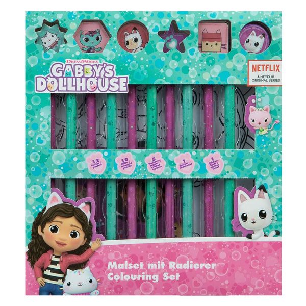 Color set with Erasers Gabby's Dollhouse, 29 pcs.