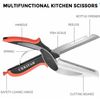 2 for 1 Multi Chopper & Kitchen Scissors Combo -Chopper Dicer Peeler Cutter