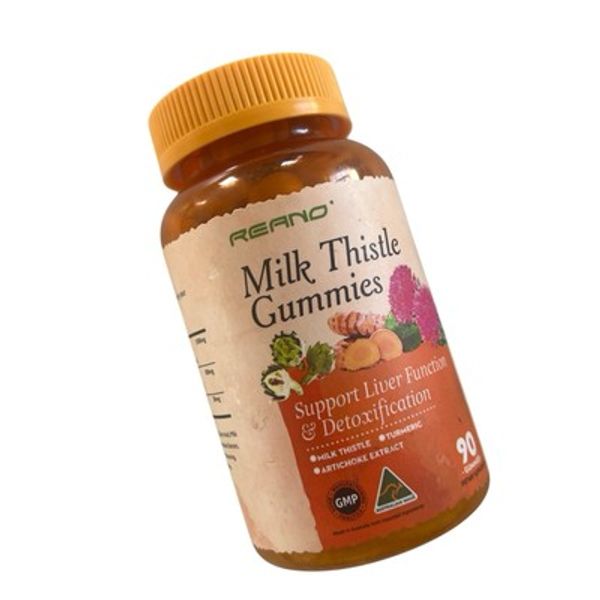 Reano Milk Thistle Gummies Liver Function 90 Capsules Exp 07/2025