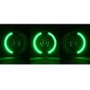 7" Green Split LED Halo Angel Eye Headlight Halogen Headlamp 60W Light Bulb Pair