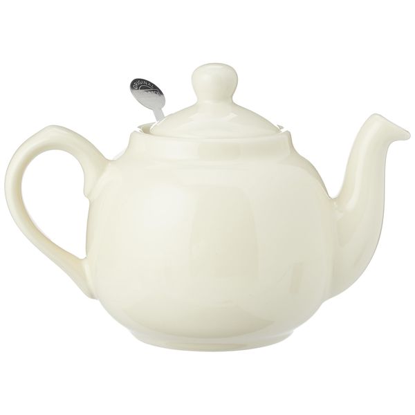 London Pottery Farmhouse Small Teapot with Infuser, Ceramic, Ivory, 2 Cup (600 ml)