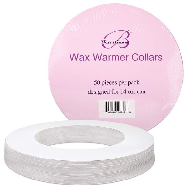 Beauticom (100 Pieces) Wax Warmer Universal Protective Collars Ring for 14oz Wax Can