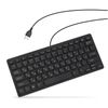 Russian Keyboard, USB Wired Ultra Thin 78 Keys Compact Keyboard, for PC, Computer, Desktop, QWERTY Layout (Russian)