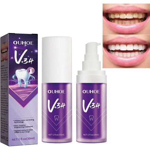 Whitening Toothpaste,Purple Toothpaste, Color Corrector Toothpaste,Teeth Whitening Toothpaste,Tooth Whitening Toothpaste,Stain Removal Toothpaste Foam Toothpaste Teeth Color Corrector