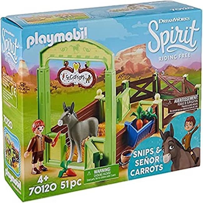 Playmobil DreamWorks Spirit Snips & Señor Carrots with Horse Stall