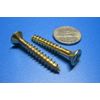 Brass #12 Phillips Flat Head Wood Screw x 1.50" Length, 25 Pcs
