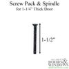 Screw Pack & Spindle for 1-1/4 inch thick door