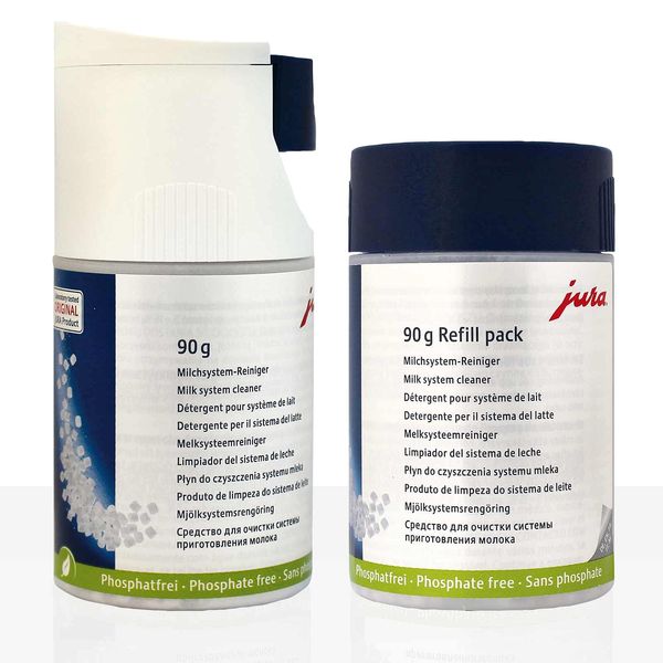 Jura Milk System Cleaner Mini Tabs with Dispenser + 1 x Refill Box