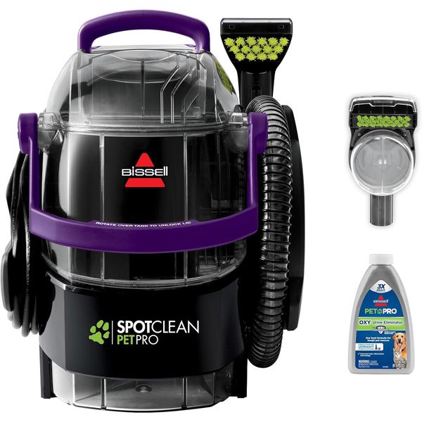 BISSELL SpotClean Pet Pro Portable Carpet Cleaner, 2458,Black