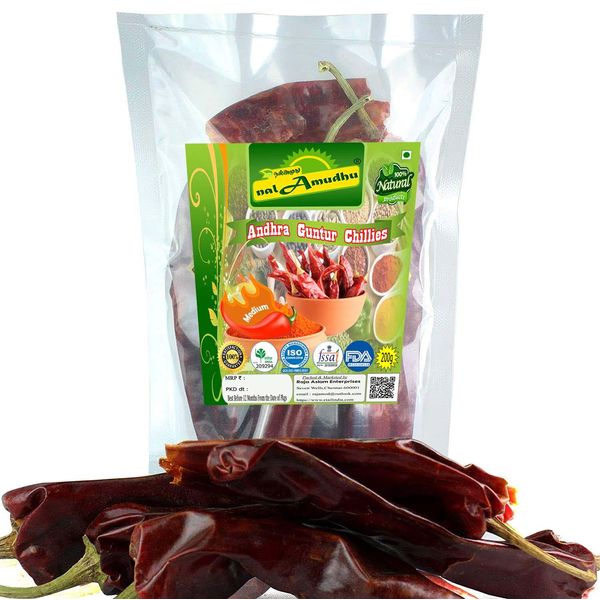 nalAmudhu Andhra Guntur Red Chilli Whole | Medium Hot | Red Pepper-200gm