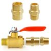Tighall Brass Pipe Fittings Assortment Kit Reducer Bushing, Hex Nipple, Reducing Hex Coupling