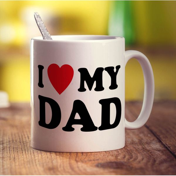 I Heart My Dad Mug - 11oz Ceramic Cup