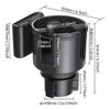 2In1 Car Cup Bottle Holder Expander Adapter W/ Phone Holder Adjustable Universal