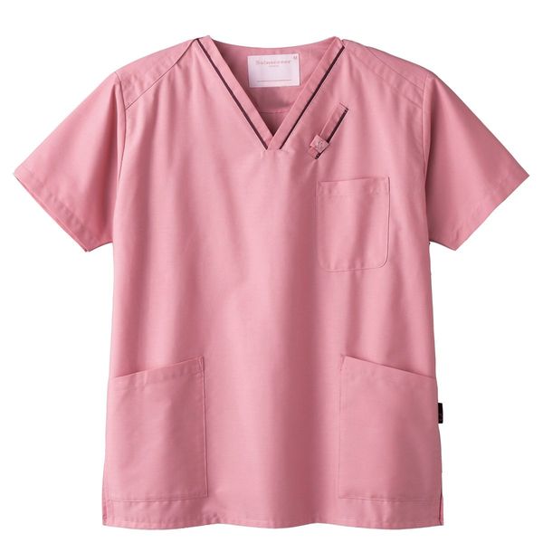 (Fork) Folk Unisex Scrub "PHS Fall Prevention Tabs, Spread Weight Pocket" [Medical Wear] - safety pink