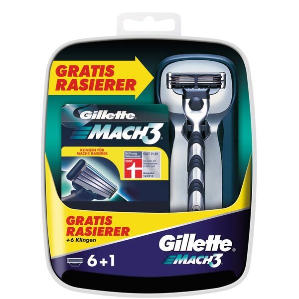 Gillette Mach3 Blades Of 6 With Free Razor