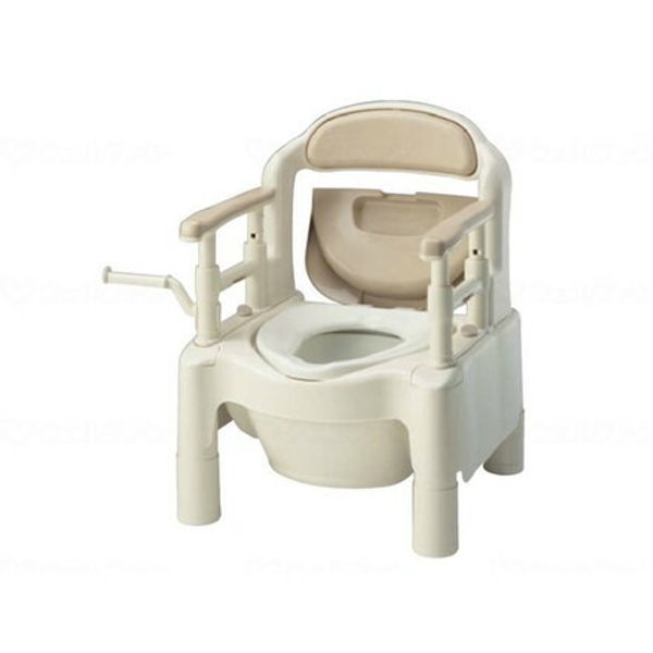 Aronkasei FX CP Soft Toilet Seat with Casters, Beige, 870014 (Cash on Delivery Not Available)