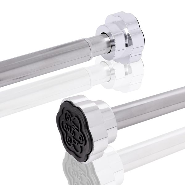 Stainless Steel Clothes Hanging Bar Rail - No Drill, Extension Pole for Closet & Kitchen (35.5-59cm)