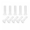 sourcing map M8 x 35mm Plastic Phillips Machine Screws, PC Flat Head Machine Bolts Transparent 25pcs