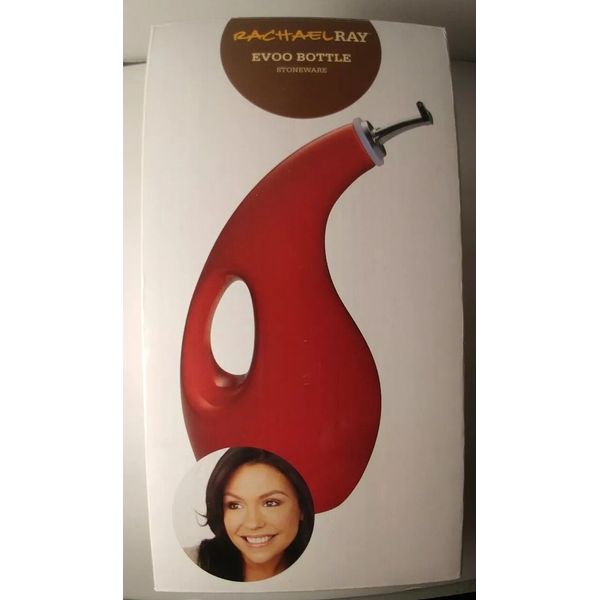 Olive oil bottle Rachael Ray Stoneware EVOO Oil Dispensing Bottle, Red