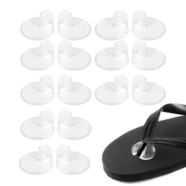 8 Paar Zehenschutz Flip Flop,Klare Zehentrenner pads Silikon Zehentrenner Schutz Flip Flop Gel Pad Zehenschutz Schuheinlagen Zehen Protektor für Damen Herren
