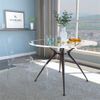 LeisureMod Murray Mid-Century Modern Dining Side Chair in Clear
