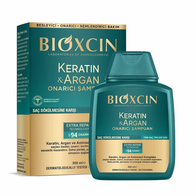 Bioxcin Keratin & Argan Onarıcı Şampuan 300 Ml - Yıpranmış Ve Hasar Görmüş Saçlar