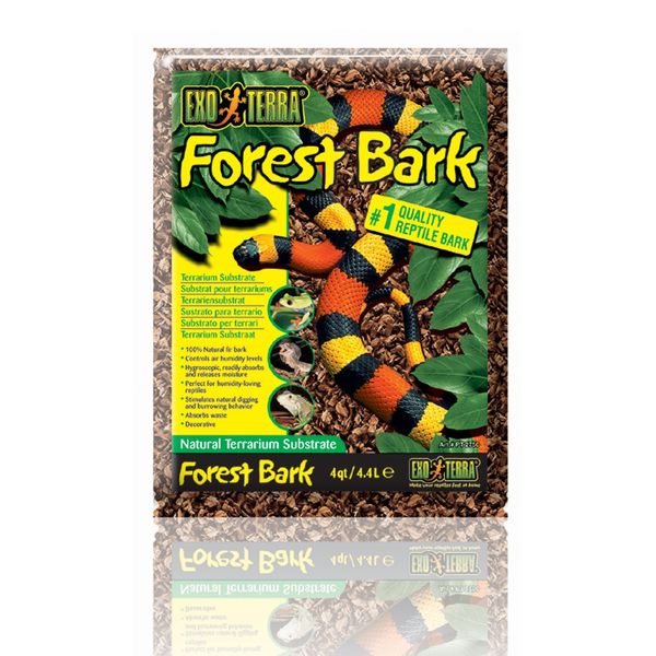 Exo Terra Forest Bark, Natural Terrarium Substrate, 4 Quarts, PT2750