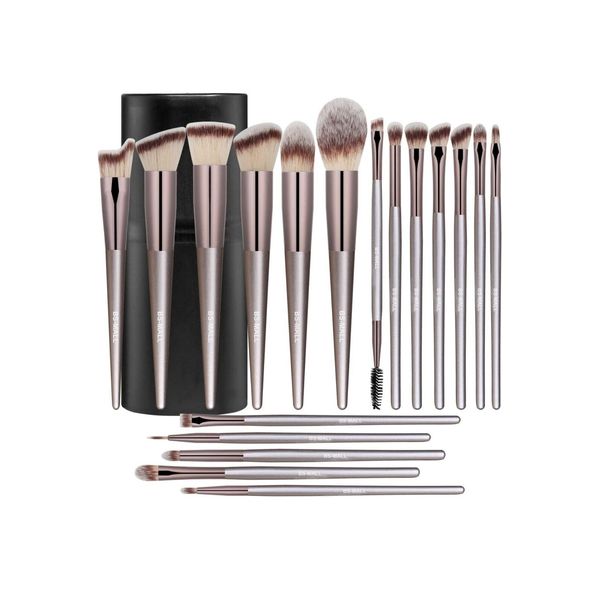 BS-MALL Makeup Brush Set 18 Pcs Premium Synthetic Foundation Powder Concealers E