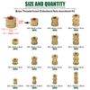 Keadic 370PCS M2 M3 M4 M5 Female Thread Knurled Nut Brass Threaded Insert Embedment Nuts Assortment Kit