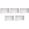 2 x 5 x Surface Mounted Back Box 25mm Wall Pattress Double 2 Gang Electrical Socket
