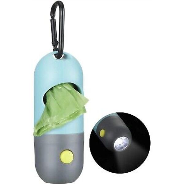 Pet Dog Poop LED Dispenser Portable Holder Flashlight Dog Waste Bags Dispenser.